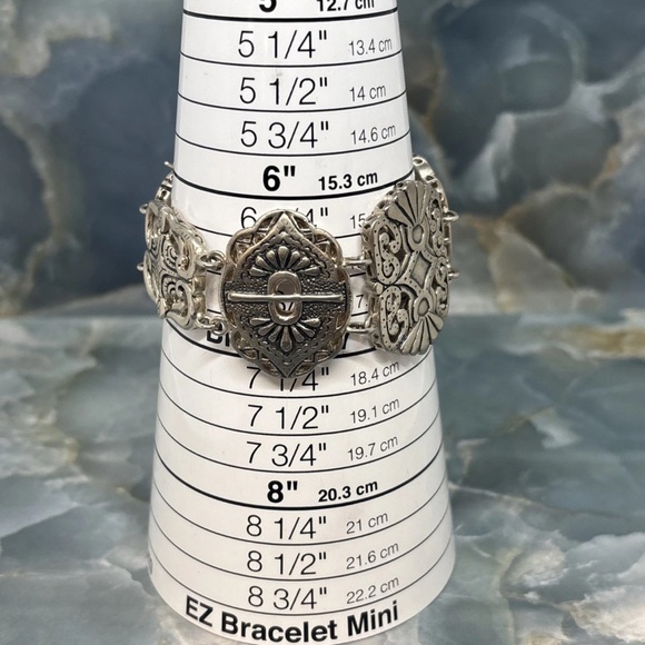 Silpada Sterling Silver Story Book Intricate Artisan Design Bracelet B2907 - Picture 14 of 15